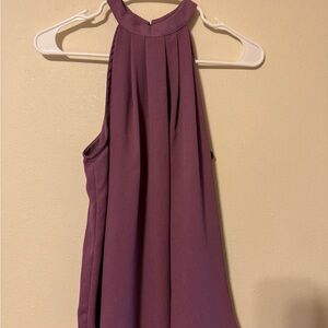 Haute Monde Plum Halter Blouse
